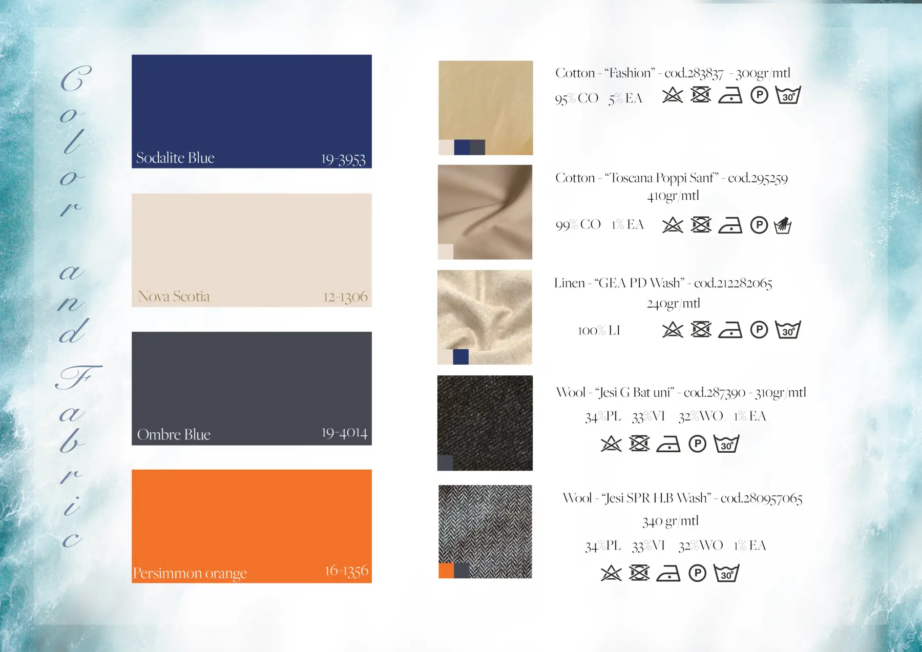 Breathing Ocean — Colori e tessuti, tavola 3 di 15